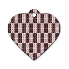 Rosegold Beads Chessboard Dog Tag Heart (two Sides) by Sparkle