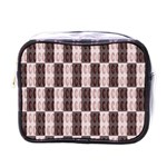 Rosegold Beads Chessboard Mini Toiletries Bag (One Side) Front