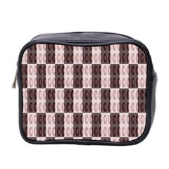 Rosegold Beads Chessboard Mini Toiletries Bag (two Sides) by Sparkle