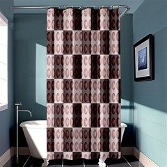 Rosegold Beads Chessboard Shower Curtain 36  X 72  (stall)  by Sparkle