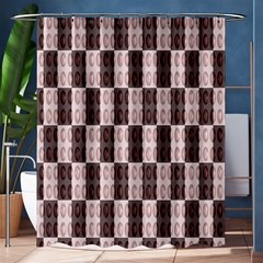 Rosegold Beads Chessboard Shower Curtain 60  X 72  (medium)  by Sparkle