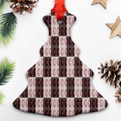 Rosegold Beads Chessboard Christmas Tree Ornament (two Sides) by Sparkle