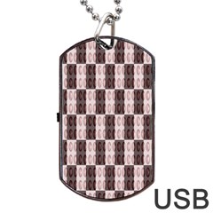 Rosegold Beads Chessboard Dog Tag Usb Flash (two Sides) by Sparkle