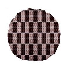 Rosegold Beads Chessboard Standard 15  Premium Round Cushions by Sparkle