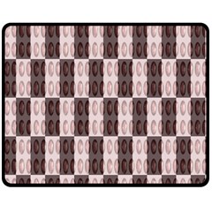 Rosegold Beads Chessboard Double Sided Fleece Blanket (medium)  by Sparkle