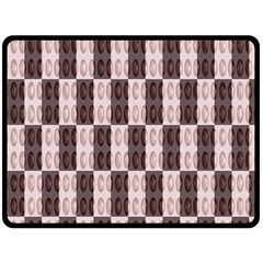 Rosegold Beads Chessboard Double Sided Fleece Blanket (large)  by Sparkle