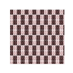 Rosegold Beads Chessboard Small Satin Scarf (square) by Sparkle