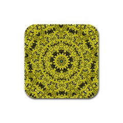 Yellow Kolodo Rubber Square Coaster (4 pack) 