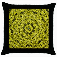 Yellow Kolodo Throw Pillow Case (Black)