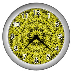 Yellow Kolodo Wall Clock (Silver)