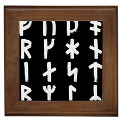 Younger Futhark Rune Set Collected Inverted Framed Tile by WetdryvacsLair