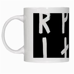 Younger Futhark Rune Set Collected Inverted White Mugs by WetdryvacsLair