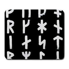 Younger Futhark Rune Set Collected Inverted Large Mousepads by WetdryvacsLair