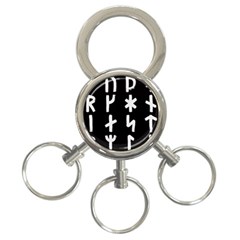 Younger Futhark Rune Set Collected Inverted 3-ring Key Chain by WetdryvacsLair