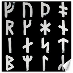 Younger Futhark Rune Set Collected Inverted Canvas 12  X 12  by WetdryvacsLair