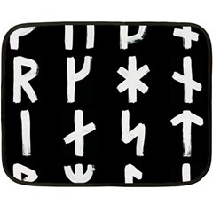 Younger Futhark Rune Set Collected Inverted Fleece Blanket (mini) by WetdryvacsLair