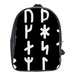 Younger Futhark Rune Set Collected Inverted School Bag (large) by WetdryvacsLair