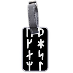 Younger Futhark Rune Set Collected Inverted Luggage Tag (two Sides) by WetdryvacsLair