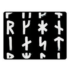 Younger Futhark Rune Set Collected Inverted Double Sided Fleece Blanket (small)  by WetdryvacsLair