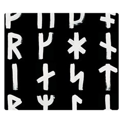 Younger Futhark Rune Set Collected Inverted Double Sided Flano Blanket (small)  by WetdryvacsLair