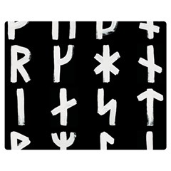 Younger Futhark Rune Set Collected Inverted Double Sided Flano Blanket (medium)  by WetdryvacsLair