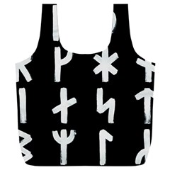 Younger Futhark Rune Set Collected Inverted Full Print Recycle Bag (xxxl) by WetdryvacsLair