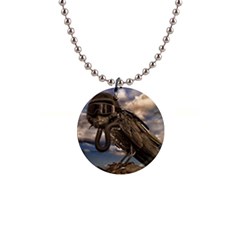 Apocalyptic Future Concept Artwork 1  Button Necklace by dflcprintsclothing