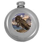 Apocalyptic Future Concept Artwork Round Hip Flask (5 oz) Front