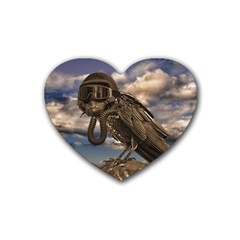 Apocalyptic Future Concept Artwork Heart Coaster (4 Pack) 