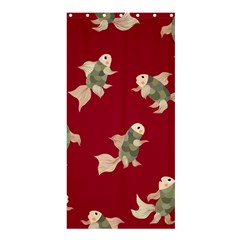 Bright decorative seamless  pattern with  fairy fish on the red background. Shower Curtain 36  x 72  (Stall) 