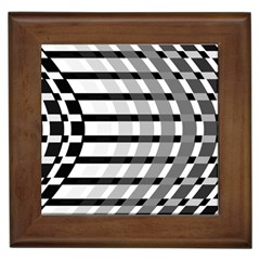 Nine Bar Monochrome Fade Squared Bend Framed Tile by WetdryvacsLair