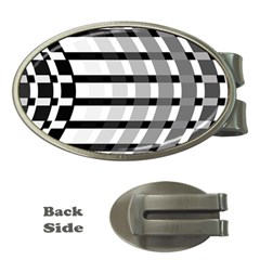 Nine Bar Monochrome Fade Squared Bend Money Clips (oval)  by WetdryvacsLair