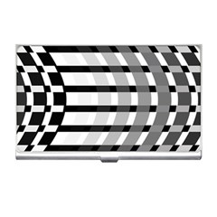 Nine Bar Monochrome Fade Squared Bend Business Card Holder by WetdryvacsLair