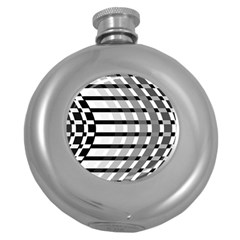 Nine Bar Monochrome Fade Squared Bend Round Hip Flask (5 Oz) by WetdryvacsLair