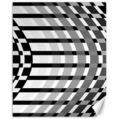 Nine Bar Monochrome Fade Squared Bend Canvas 16  X 20  by WetdryvacsLair