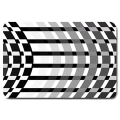 Nine Bar Monochrome Fade Squared Bend Large Doormat  by WetdryvacsLair