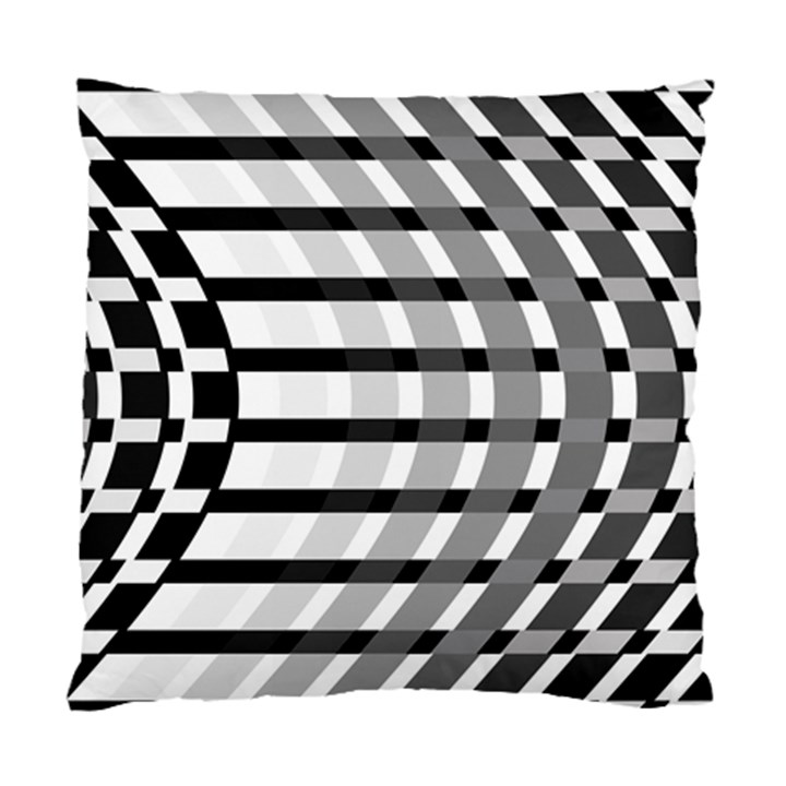 Nine Bar Monochrome Fade Squared Bend Standard Cushion Case (Two Sides)