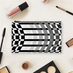 Nine Bar Monochrome Fade Squared Bend Cosmetic Bag (medium) by WetdryvacsLair