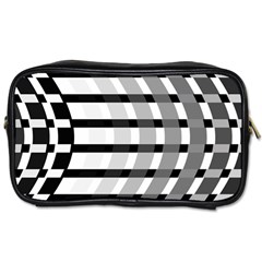 Nine Bar Monochrome Fade Squared Bend Toiletries Bag (one Side) by WetdryvacsLair