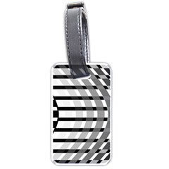 Nine Bar Monochrome Fade Squared Bend Luggage Tag (one Side) by WetdryvacsLair