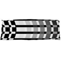 Nine Bar Monochrome Fade Squared Bend Body Pillow Case Dakimakura (two Sides) by WetdryvacsLair