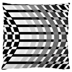 Nine Bar Monochrome Fade Squared Bend Large Flano Cushion Case (two Sides) by WetdryvacsLair