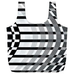 Nine Bar Monochrome Fade Squared Bend Full Print Recycle Bag (xxl) by WetdryvacsLair