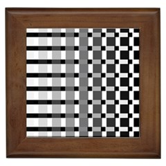 Nine Bar Monochrome Fade Squared Pulled Inverted Framed Tile by WetdryvacsLair