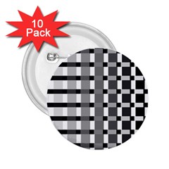 Nine Bar Monochrome Fade Squared Pulled Inverted 2 25  Buttons (10 Pack)  by WetdryvacsLair