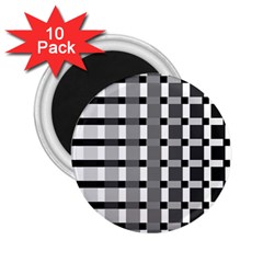 Nine Bar Monochrome Fade Squared Pulled Inverted 2 25  Magnets (10 Pack)  by WetdryvacsLair