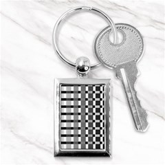 Nine Bar Monochrome Fade Squared Pulled Inverted Key Chain (rectangle) by WetdryvacsLair