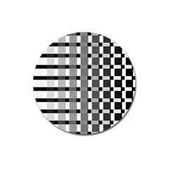 Nine Bar Monochrome Fade Squared Pulled Inverted Magnet 3  (round) by WetdryvacsLair