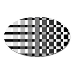 Nine Bar Monochrome Fade Squared Pulled Inverted Oval Magnet by WetdryvacsLair