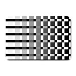 Nine Bar Monochrome Fade Squared Pulled Inverted Small Doormat  24 x16  Door Mat